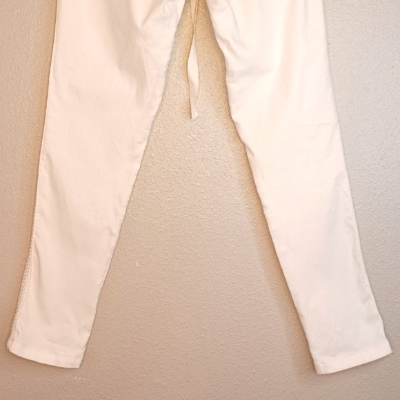 Sunny Studio Paris Embroidere Stretch Sz M White Joggers - Picture 6 of 14